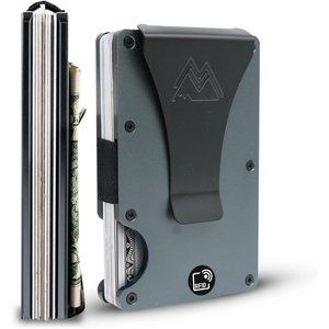 Minimalist Wallet for Men - Slim RFID Wallet, Scratch Resistant Easily Removable